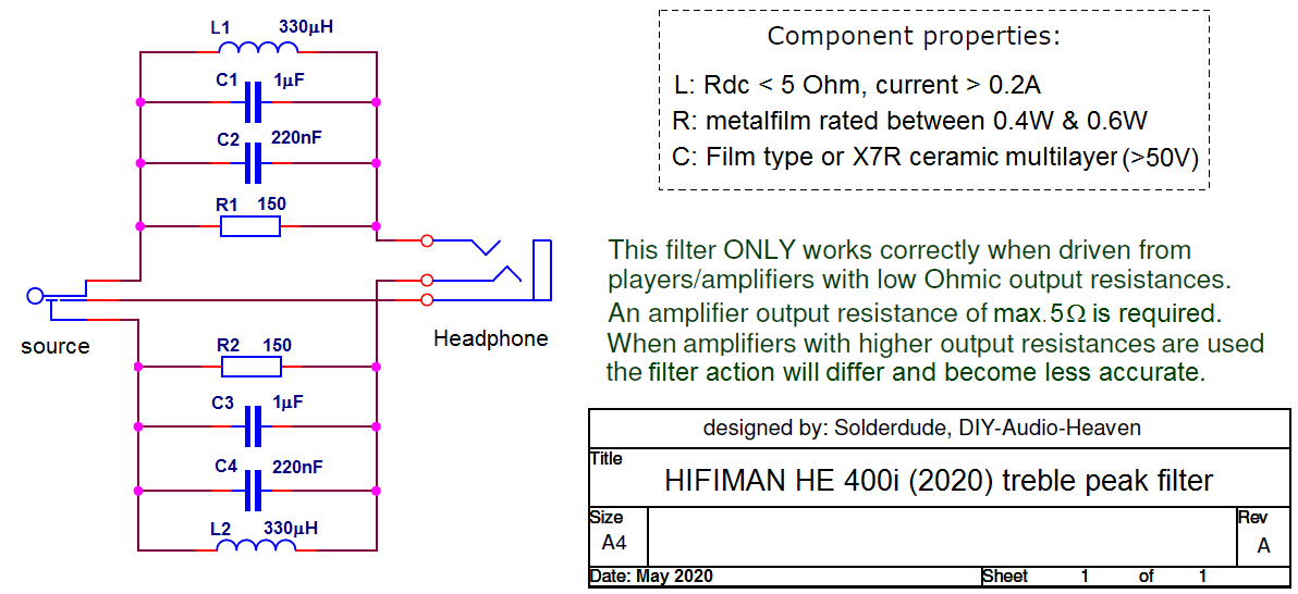 HE400i (2020) filter schematic