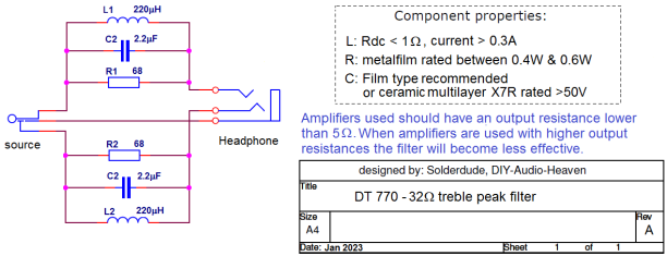 DT770 - 32 filter schematic