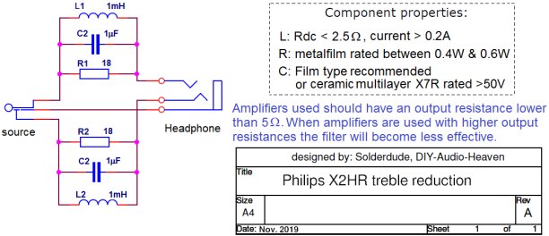 X2HR filter schematic